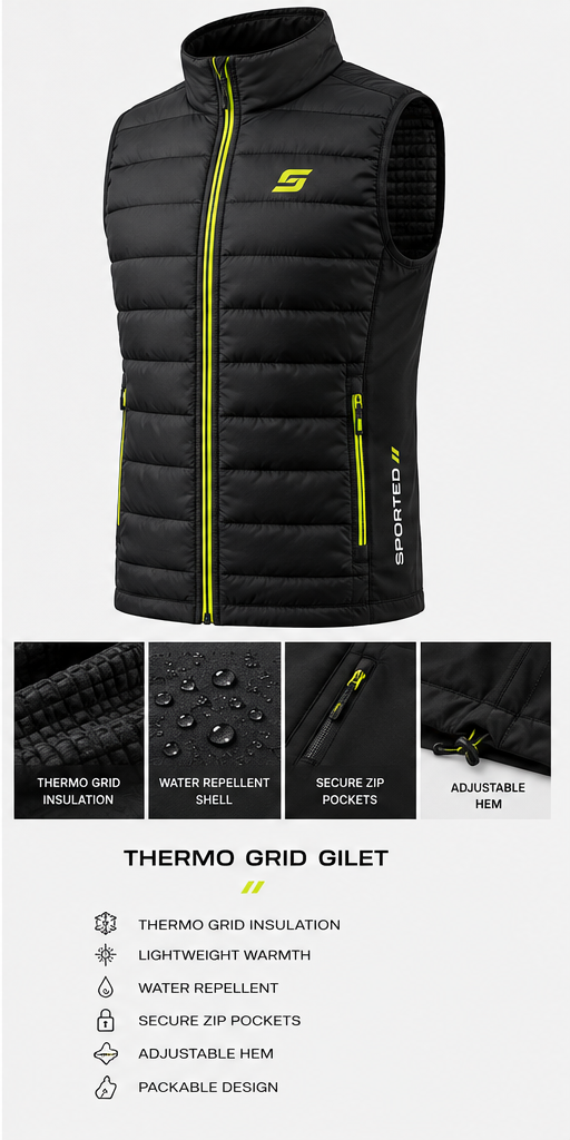 SPORTED Thermo Grid technical gilet concept